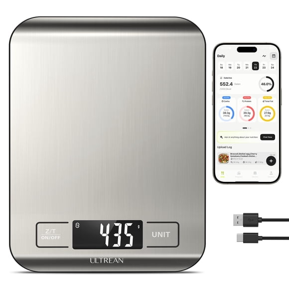 Báscula de cocina Ultrean Smart Food con calculadora nutricional