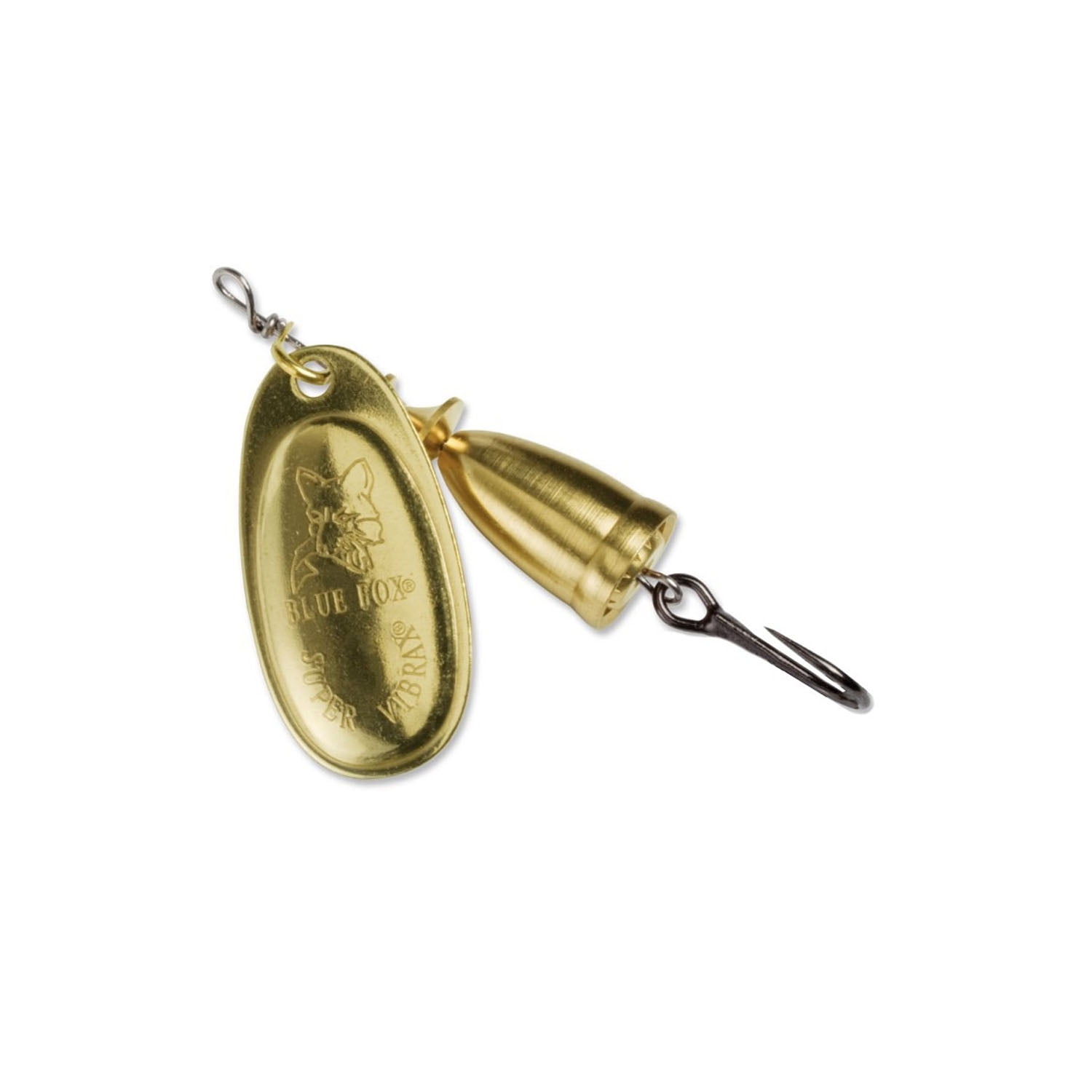 Blue Fox Vibrax #5 Fishing Lure - Gold Single Hook With Vibration Sound, Classic Spinner For Attracting Fish