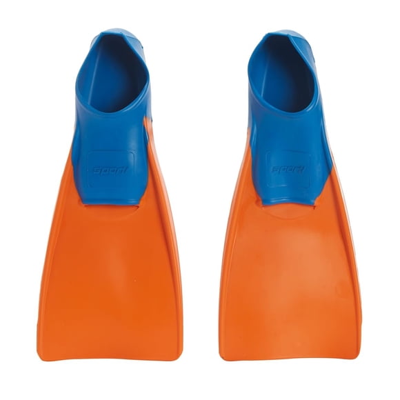 Aletas de Natación Sporti Essential para Niños Pequeños 1‑2 Naranja y Azul