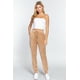 thumbnail image 2 of Pantalón Jogger Largo de Terciopelo con Cintura Elástica Beige Oscuro L, 2 of 5