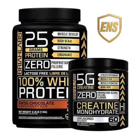 PACK PROTEINA 1Kg SWISS CHOCOLATE+CREATINA SIN SABOR 300Gr