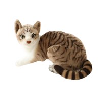 Bothyi - Encantador Animal De Peluche Cómodo Adornos Para El Hogar Gato Juguete De Peluche Para Adultos 40Cm Gato Gris