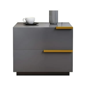 Crusec - Mesa De Noche Velador 2 Cajones 50X42X47Cm Moderna Elegante