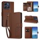thumbnail image 2 of Funda Cartera Trébol para Motorola Moto G86 con Ranuras Tarjetas y Carga Inalámbrica Marrón, 2 of 6