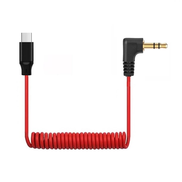 Cable de micrófono USB C a TRS de 3,5 mm para Rode, Movo y Comica