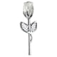 thumbnail image 1 of Rosa De Cristal, Regalo De Flores, Regalo De Boda, Navidad, Romántico, Para Mujer, Su Abuela, Plata, Blanco, 1 of 5