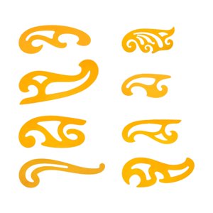 Magideal - Regla Curva Francesa, Herramienta De Plantilla De Cómic, Fácil De Usar, Precisión, Práctica Herramienta De Plantilla De Dibujo Para Diseño De Artesaní Estilo J