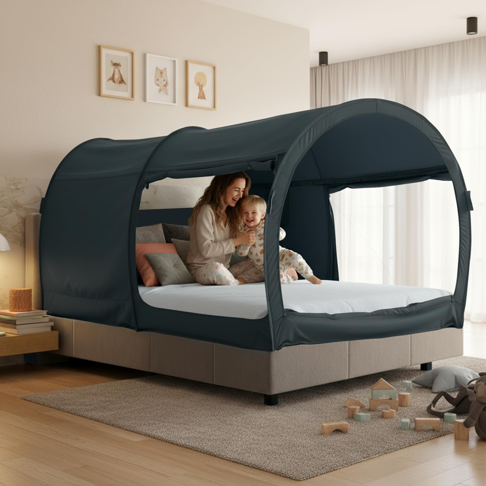 Carpa Para Cama Leedor Dream Tents Desplegable Tamaño Queen Pitchblack