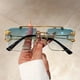thumbnail image 5 of Stylish Rimless Sunglasses for Women & Men - UV400 Protection, Animal Decor & Gradient Lens - Perfect for Beach Parties!, 5 of 5
