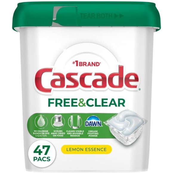 Cápsulas para lavavajillas Cascade Free Clear