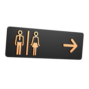 Magideal - Placa De Señal De Baño Para Hombres Y Mujeres, Señalización Decorativa Extraíble, Señal De Baño, Indicador De Baño Para Tiendas, Bares, Cafeterías, Pa Tipo B