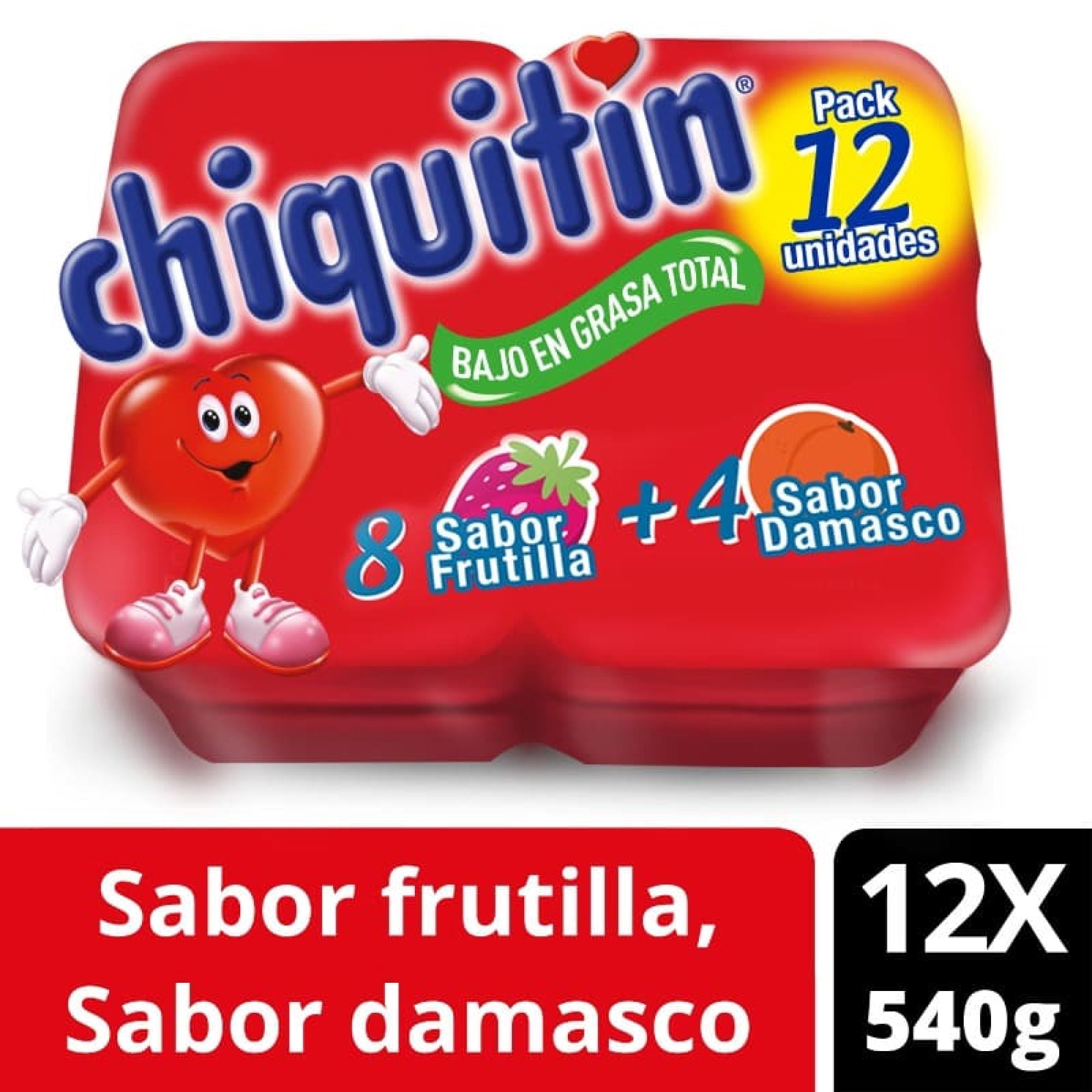 Petit Suisse Mousse Sabor Frutilla Multipack Pote 12 Un x 45 g Chiquitín