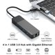 thumbnail image 2 of Hub adaptador USB C a Ethernet ALL-LUCKY 4 en 1 con 3 puertos USB 3.0, 2 of 8
