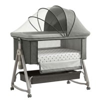 Mundo Online - Cuna Colecho Moises Bebe Mecedora 6 Alturas Safe&Soft Gris