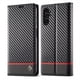 thumbnail image 1 of Premium Leather Wallet Case with Carbon Fiber Pattern for Samsung Galaxy S23 Ultra S22 S21 FE Ultra S20 FE S10 Plus A54 A53 A52 A52s A51, 1 of 3
