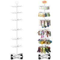 Expositor Exttlliy De Metal Giratorio De 6 Niveles Con Ruedas