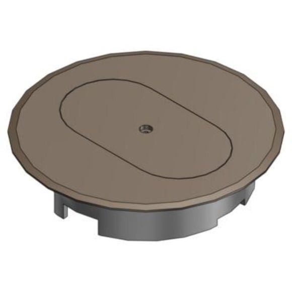Tapa de Receptáculo Redonda Carlon 13 cm No Metálica Marrón Oscuro