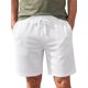 thumbnail image 1 of INSPIRE CHIC Pantalones Cortos de Punto de Waffle Transpirables con Cordón de Color Sólido para Hombre de Verano M Blanco, 1 of 5