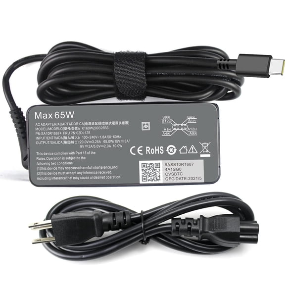 Cargador Emanjor USB-C tipo C de 65 W para Lenovo Chromebook y más