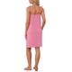 thumbnail image 3 of INSPIRE CHIC Camisón de Encaje sin Mangas para Mujer, Largo hasta el Muslo, Vestido de Dormir Sólido XS Rosa, 3 of 6