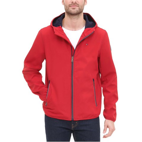 Chaqueta Tommy Hilfiger Performance Soft Shell Con Capucha Para Hombre
