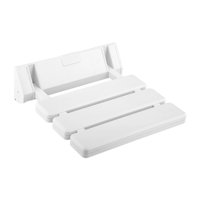 Ioensy - Plegable Teca Antideslizante Plegable Accesorio De Ducha Para Ancianos Asiento Plegable Teca Blanco