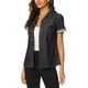 thumbnail image 4 of INSPIRE CHIC Chaqueta de Mezclilla de Regreso a Clases para Mujer Camisa de Jean con Botones y Cuello de Manga Corta Negro M, 4 of 5