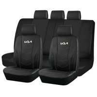 Jj Group - Fundas Asiento Kia Eco Cuero Negro – 9 Piezas Bordadas