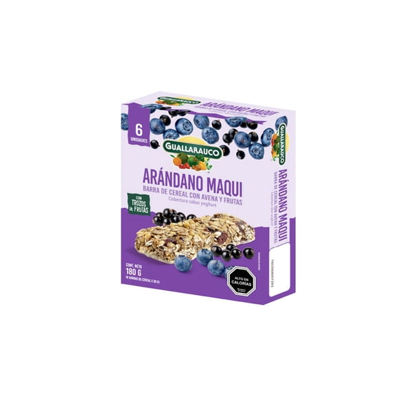 Barra de Cereal Arándano Maqui 6 Un, 30 g