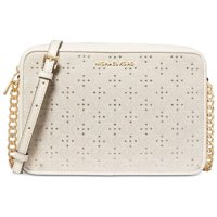 Cartera Michael Kors Bolso Crossbody Grande Jet Set Con Tachuelas Natural