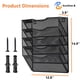thumbnail image 2 of Organizador de pared Kuntine.B con 5 bolsillos, metal negro, 2 of 7