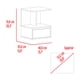 thumbnail image 3 of Velador 1 Cajon Miki 51,6x40x35 Cm Avellana Y Blanco, 3 of 3