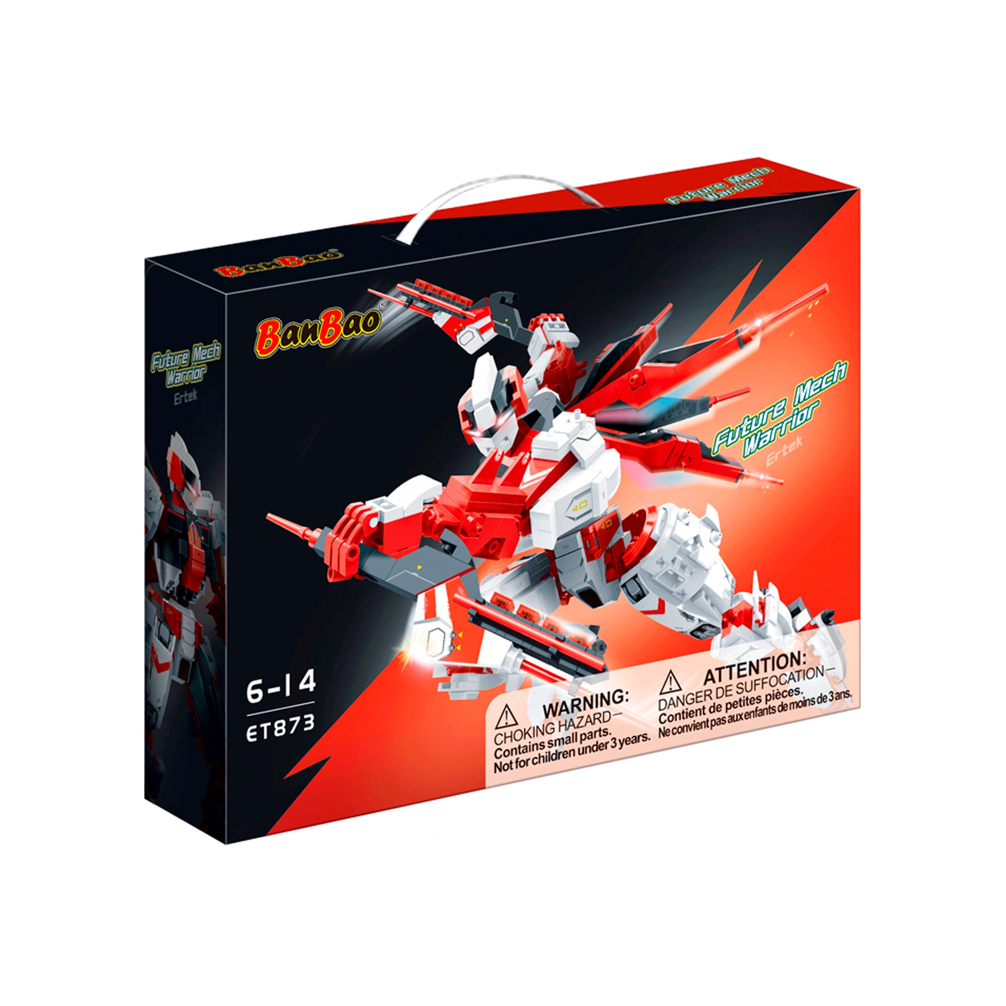 Set De Bloques Robot Future Mech Warrior Ertek Rojo Banbao