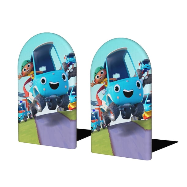 Mojo Swoptops Sujetalibros decorativos temáticos, tope para estantería con base antideslizante, uso dual para hogar y oficina - 2 piezas