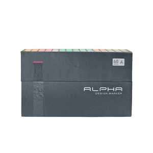Alpha Markers - Marcadores Alpha Design Set A 60 Colores