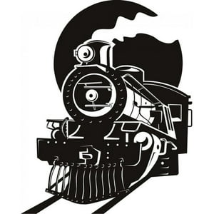 Rienda Libre Graphics - Decomural Steam Train Railway Train Ws-18695