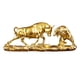 thumbnail image 1 of Escultura De Animales Figura De Vaca Esculturas De Vaca Modernas Para Estante Estantes De Mesa Dorado 28x8x11.5cm, 1 of 5