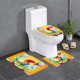 thumbnail image 1 of Juego de 3 Alfombras de Baño de Terciopelo Coral Desmarcar Pollo Interrumpido, 1 of 6