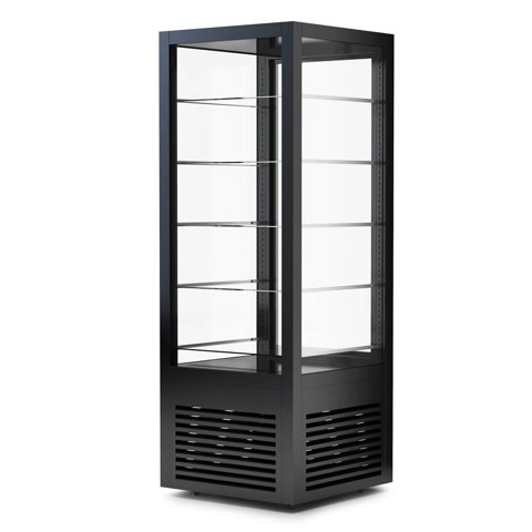 Vitrina Vertical Refrigerada Negra Led 400 Lts Norkalt