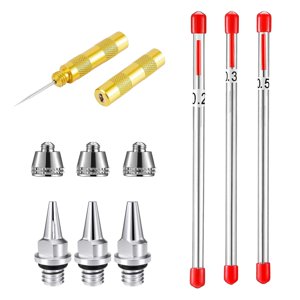 Magideal - Herramienta De Reparación De Aerógrafo, Tapa De Boquilla De Aerógrafo, Suministros De Pintura, Aguja De Pulverización Portátil Fácil De Usar Para