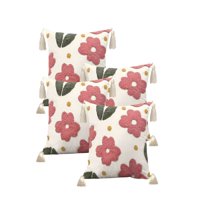 Genérico - Set De 4 Fundas De Cojin Tufting 45X45 Cm Blanco 06