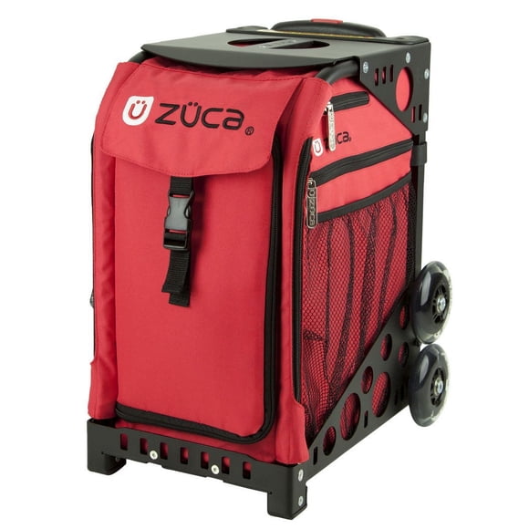 Bolsa ZUCA Chili Sport Insert (roja) con ruedas negras que no parpadean