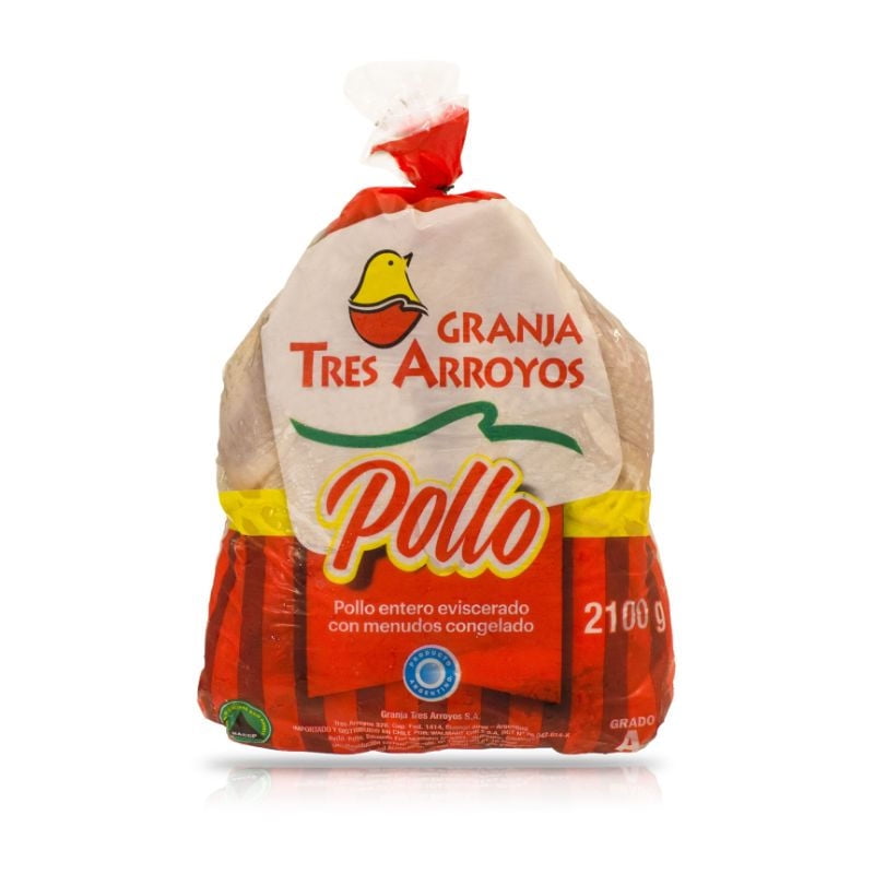 Pollo Entero Congelado 2,1 kg Granja Tres Arroyos