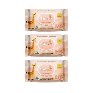 Pack 3 Paquetes Toallitas Humedas Babyclin Soft 240 Unidades