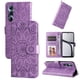 thumbnail image 4 of Funda tipo cartera FOXDOCK para Realme C65 4G , diseño girasol en relieve, cuero PU, cierre magnético, soporte y tarjetero, 4 of 5
