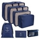 thumbnail image 3 of 8Pcs / Set Cubos De Embalaje Para Clasificación De Ropa De Viaje Para Acampar En Casa, Familia, Azul Marino, 3 of 5