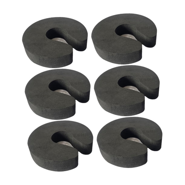 6 protectores de puerta para evitar que los niños o las mascotas se queden encerrados en las habitaciones. Ligeros y portátiles para niños. Protección Negro 20MM