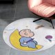 thumbnail image 4 of Harold y el Lápiz de Color Púrpura Alfombra Redonda de Felpa Coral, Antideslizante, No Desprende Pelusas, Lavable y Duradera para Salón, Dormitorio y Habitación de Niños 60cm, 4 of 6