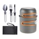 thumbnail image 4 of Utensilios De Cocina Para Acampar Senderismo Juego De Desorden Al Aire Libre Sartén Plegable Cubiertos Tenedor Naranja, 4 of 5