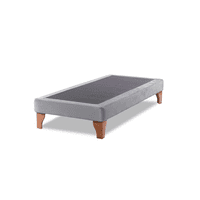 Importclick - Base Elegante Cama Europea 1.5 Plaza105X200 Cm Gris Claro Felpa